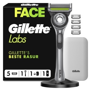 Rasoir pentru barbati Gillette Labs cu 5 lame, tehnologie de peeling, suport magnetic