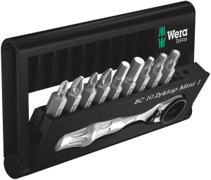 Ratchet cu varf plat Wera 14 Zoll, 87 mm, 10 bucati, cu adaptoare