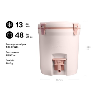 Recipient de apa STANLEY 1913, 7.5L, culoare Rose Quartz, BPA-free - Img 2