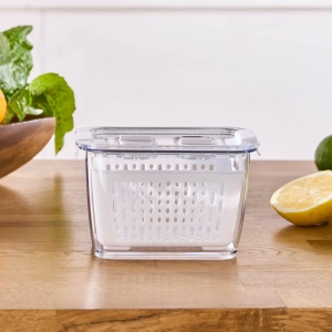 Recipient de depozitare Karaca XL pentru fructe si legume, plastic BPA free, cu ventilatie