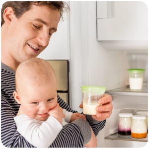 Recipient de depozitare MAM, 120 ml, 5 bucati, pentru lapte matern si mancare bebelusi - Img 6