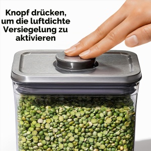 Recipient OXO POP, 4,2 L, transparent, cu capac din otel inoxidabil - Img 3
