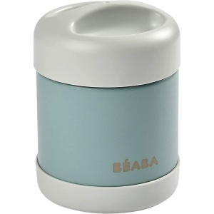 Recipient termic BEABA 300 ml din otel inoxidabil, 100 etans, griverde - Img 2