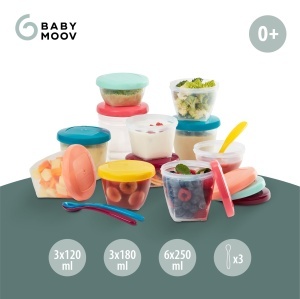 Recipienti pentru alimentatia bebelusilor Babymoov, 15 piese, hermetici, BPA-free - Img 3