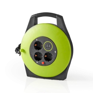 Reel electric NEDIS PECCR10UFGN, 10 m, 3000 W, 16 A, VerdeNegru - Img 4