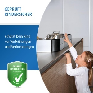 Reer Herdschutzgitter Premium Protectie pentru aragaz Ajustabila 44-65 cm Argintiu - Img 2