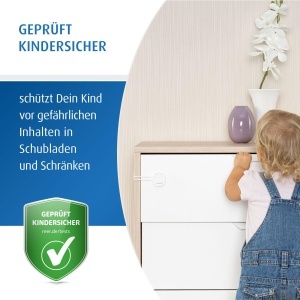 Reer Multi-Sicherung Alb Protectie pentru Copii Siguranta pentru Dulapuri si Sertare - Img 2
