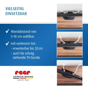 Reer Protectie TV Anti-Rasturnare Alb Distanta Reglabila 5-18 cm - Img 5