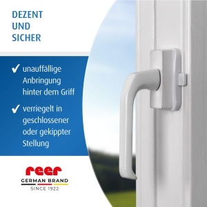 Reer WinLock Protectie pentru ferestre si usi balcon montaj fara gauri alb - Img 5