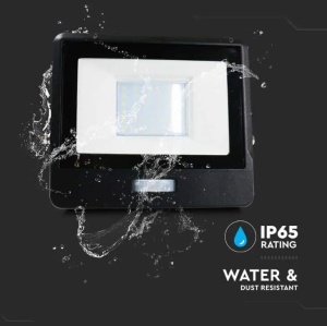 Reflector LED V-TAC 30W cu senzor de miscare, 2340 lumeni, negru - Img 8