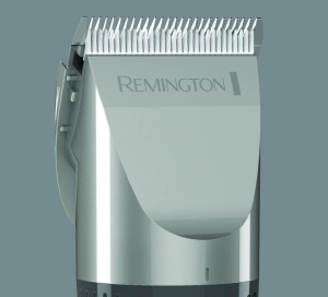 Remington Hair Clipper Professional [auto-ascutire. Lame ceramice/0,8-40 mm/reglare precisa] Set de tunsori de par (10 piepteni de atasament, retea/baterie, litiu, carcasa din aluminiu, pelerina de coafor) HC5811 - Img 2
