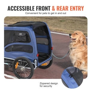 Remorca pentru animale VEVOR DT815 albastru-negru pliabila 45 kg capacitate - Img 5