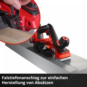 Rindea electrica fara fir Einhell TE-PL 1882 Li-Solo 18V latime 82 mm adancime pana la 2 mm accesorii incluse - Img 9