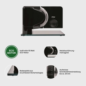 ritter sono 2 Feliator electric metalic cu motor ECO, Fabricat in Germania, Negru - Img 3