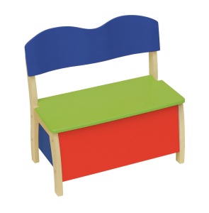 Roba Kindertruhenbank Design Colorat Lemn Masiv si MDF Spatiu de Depozitare