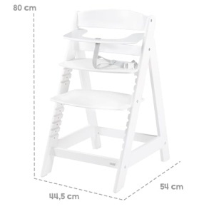 roba Scaun inalt Stair 'Sit Up Click 'N' Flex' - Scaun inalt in crestere din lemn - Inchidere inovatoare cu clic - Alb - Img 11