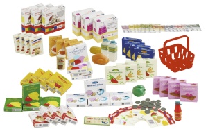 Roba Shop incl accesorii magazin lemn alb cu 4 sertare ceas tabla tejghea si tejghea laterala - Img 8