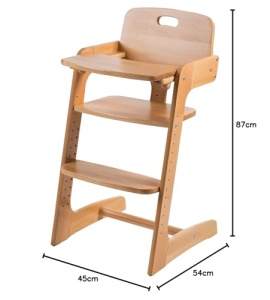 roba Stair High Chair Kid Up - Scandura detasabila - Scaun inalt in crestere pentru bebelusi si copii - cu curea in 3 puncte - lemn natural - Img 13