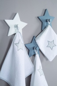 Roba Wandhaken Little Stars Set 3 bucati cu design stele grialb pentru camera copiilor - Img 2