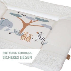 Roba Wickelauflage Savanna Friends 85 x 75 cm, Abwischbar, Beige - Img 4