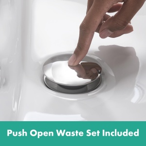Robinet baie hansgrohe Logis Fine, crom, EcoSmart, inaltime 110 mm - Img 5