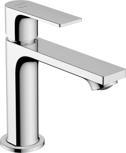 Robinet baie hansgrohe Rebris E, crom, economisire apa, inaltime 109 mm