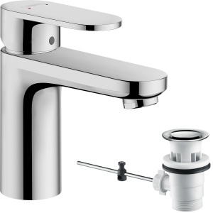 Robinet baie hansgrohe Vernis Blend, inaltime 100 mm, crom, economisire apa