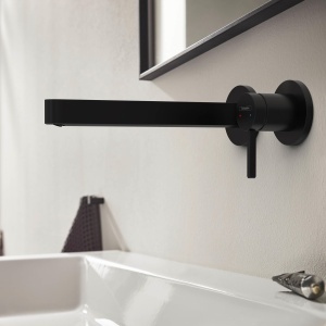 Robinet de baie hansgrohe Finoris, montare pe perete, mat negru, 228 mm - Img 4