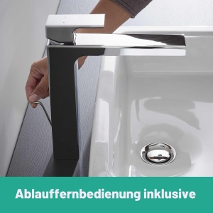 Robinet de baie hansgrohe Vernis Shape, inaltime 190 mm, crom, economisire apa - Img 7