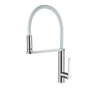 Robinet de bucatarie GRIFEMA Dover, LED, 3 culori, Alb, Finisaj Nickel - Img 3