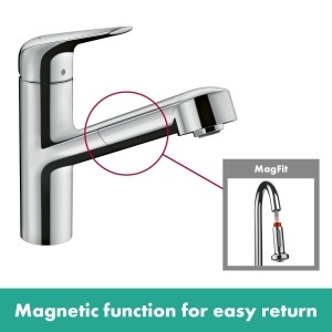 Robinet de bucatarie hansgrohe Focus M42, crom, cu dus retractabil, 150 mm - Img 4