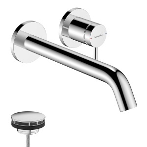 Robinet pentru chiuveta hansgrohe Tecturis S, montare pe perete, crom, 22,5 cm