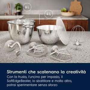 Robot de bucatarie Electrolux E6KM1-4BPT, 6L si 4L, multifunctional - Img 5