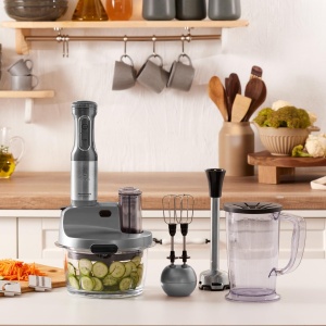 Robot de bucatarie Karaca Mastermaid, 2500 W, 1.5L, gri galactic - Img 2