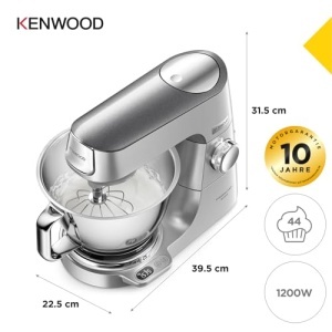 Robot de bucatarie Kenwood Titanium Chef Baker KVC85004SI cu cantar integrat incl set de patiserie din 3 piese bol de amestecare de 5 L si 35 L contro - Img 2