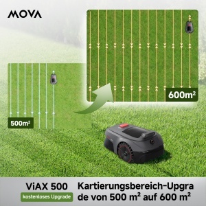 Robot de tuns iarba Mova ViAX 500, capacitate 600 m, tehnologie AI, control prin aplicatie - Img 2