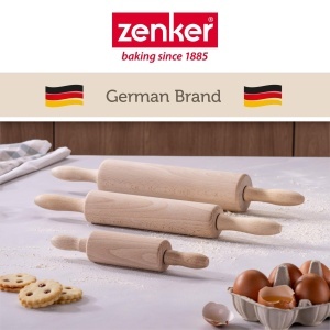Rola de Teig Zenker din Buchenholz, 23 cm, Ergonomica, Bej - Img 8