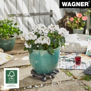 Rola pentru plante WAGNER WPC 29 x 7,5 cm, capacitate 100 kg, gri - Img 2