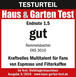 Rommelsbacher Kaffee/Espresso Center EKS 3010 - Aparat de cafea cu filtru, ulcior de sticla, portafiltru, insertie de filtru pentru 1 sau 2 cani, duza pentru spuma de lapte/apa calda, capacitate programabila - Img 7