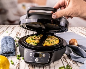 ROMMELSBACHER Omelette Chef OM 950 - Carcasa Cool Touch adancimi de coacere pentru 2 omlete acoperire antiaderenta cronometru de 20 min afisaj LED lam - Img 5