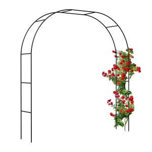 Rosenbogen Relaxdays, 250 cm inaltime, 235180 cm latime, metal, negru