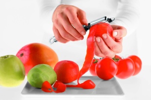 Rosle Curatator Tomate si Kiwi Otel Inoxidabil Lama Dubla Ascutita Argintiu - Img 5