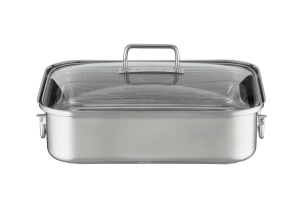 Rosle Expertiso Brater 38x28 cm Capac din Sticla Inductie Inox