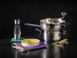 ROSLE Passetout cu maner de blat moara de strecurare pentru strecurarea alimentelor otel inoxidabil 1810 poate fi spalat in masina de spalat vase - Img 5