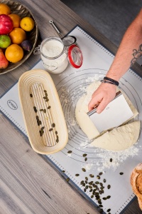 ROSLE Spatula spatula de aluat de inalta calitate ca ajutor pentru coacere si gatit otel inoxidabil 1810 mat poate fi spalat in masina de spalat vase  - Img 3