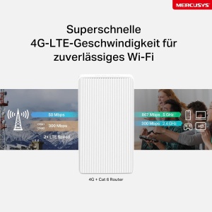 Router 4G Mercusys MB230-4G, Dual-Band AC1200, 300Mbps, 64 Dispozitive - Img 5