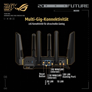 Router Gaming ASUS ROG Rapture GT-BE98, WiFi 7, 25Gbps, Quad-Band - Img 6