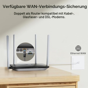 Router LTE Mercusys MB135-4G, Dual Band WLAN AC1200, 4G Cat4, 150 Mbits - Img 8