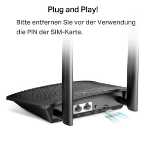 Router LTE TP-Link TL-MR100, 4G, 150 Mbits, Wi-Fi 2.4GHz, 32 dispozitive - Img 3