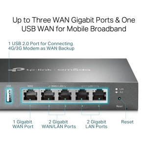 Router VPN TP-Link ER605, 5 porturi Gigabit, negru, management centralizat - Img 6